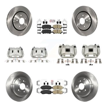 Front Rear Disc Brake Caliper Rotor & Ceramic Pad Kit (10Pc) For 2015-2017 Honda Odyssey KC8-103201N