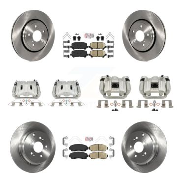 Front Rear Disc Brake Caliper Rotor & Ceramic Pad Kit (10Pc) For 2015-2017 Honda Odyssey KC8-103202N