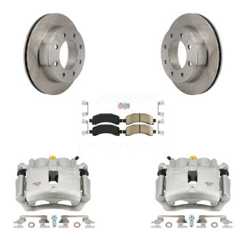 Rear Disc Brake Caliper Rotor Ceramic Pad Kit For 2006 Chevrolet Express 2500 GAS engine KC8-103228N