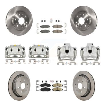 Front Rear Disc Brake Caliper Rotors And Ceramic Pads Kit (10Pc) For Cadillac XTS KC8-103241N