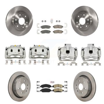 Front Rear Disc Brake Caliper Rotors And Ceramic Pads Kit (10Pc) For Cadillac XTS KC8-103242N