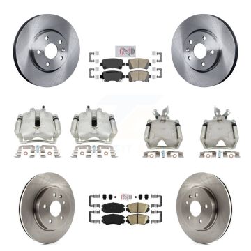 Front Rear Disc Brake Caliper Rotors And Ceramic Pads Kit (10Pc) For Chevrolet Malibu KC8-103255N