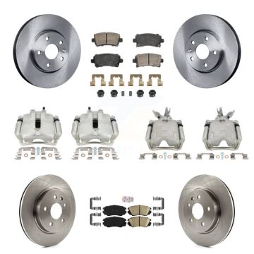 Front Rear Disc Brake Caliper Rotors And Ceramic Pads Kit (10Pc) For Chevrolet Malibu KC8-103262N