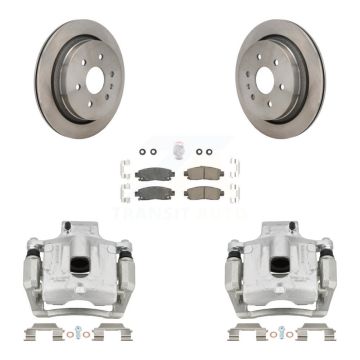 Rear Disc Brake Caliper Rotors And Ceramic Pads Kit For Cadillac XTS KC8-103271N