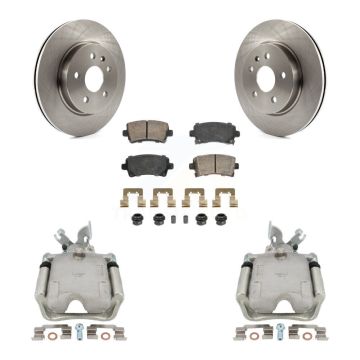 Rear Disc Brake Caliper Rotors And Ceramic Pads Kit For Buick Regal Chevrolet Malibu KC8-103277N
