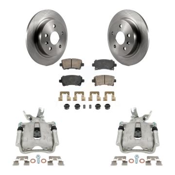 Rear Brake Caliper Rotors & Ceramic Pad Kit For Chevrolet Malibu With 16" Factory Wheels KC8-103283N
