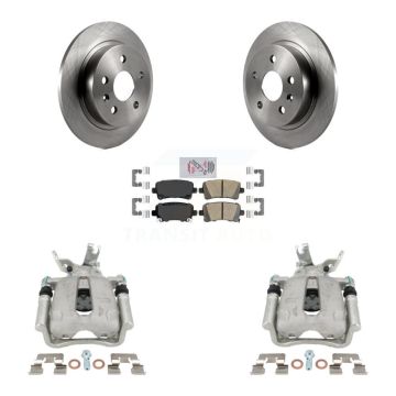 Rear Brake Caliper Rotors & Ceramic Pad Kit For Chevrolet Malibu With 16" Factory Wheels KC8-103284N