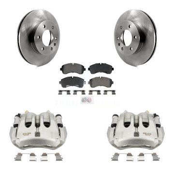 Front Brake Caliper Rotors & Semi-Metallic Pad Kit For Sprinter 3500 Mercedes-Benz Dodge KC8-103289N