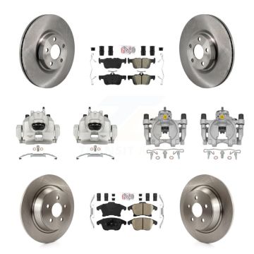Front Rear Disc Brake Caliper Rotors And Ameribrakes Pads Kit (10Pc) For Lincoln MKZ KC8-103293N