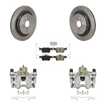 Rear Disc Brake Caliper Rotor & Semi-Metallic Pad Kit For 2019-2022 Lincoln Nautilus FWD KC8-103299N