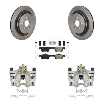 Rear Disc Brake Caliper Rotor & Semi-Metallic Pad Kit For 2019-2022 Lincoln Nautilus FWD KC8-103300N