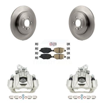 Rear Brake Caliper Rotors Ceramic Pad Kit For 15 Ford Explorer Without Heavy Duty Brakes KC8-103302N