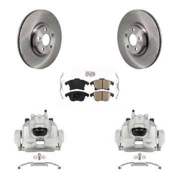 Front Disc Brake Caliper Rotors And Ceramic Pads Kit For Lincoln MKZ KC8-103304N