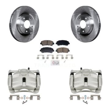Front Disc Brake Caliper Rotors And Ceramic Pads Kit For Nissan Rogue Select KC8-103305N