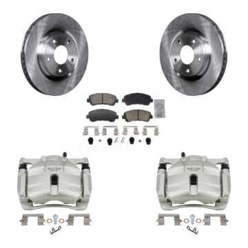 Front Disc Brake Caliper Rotors And Ceramic Pads Kit For Nissan Rogue Select KC8-103306N