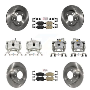 Front Rear Disc Brake Caliper Rotor And Ceramic Pad Kit (10Pc) For Hyundai Elantra Coupe KC8-103338N