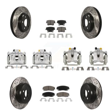 Front Rear Brake Caliper Drill Slot Rotors Ceramic Pad Kit (10Pc) For Dodge Chrysler 300 KCD-100420C