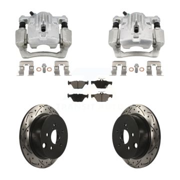 Rear Brake Caliper Drill Slot Rotor Ceramic Pad Kit For 2020 Subaru Crosstrek GAS engine KCD-100658C