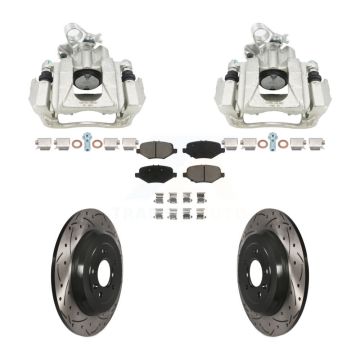 Rear Brake Caliper Drill Slot Rotors Ceramic Pad Kit For Ford Explorer Limited/Sport/XLT KCD-100682C