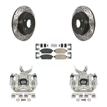 Rear Brake Coat Caliper Drill Slot Rotor Ceramic Pad Kit For Chevrolet Trax Buick Encore KCD-101285N