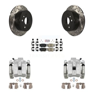 Rear Brake Caliper Drill Slot Rotors Ceramic Pad Kit For Toyota Camry Lexus ES350 Avalon KCD-101299N
