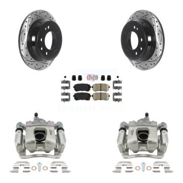 Rear Brake Caliper Drill Slot Rotors Ceramic Pad Kit For 2016 Kia Sportage From 12 10 15 KCD-101573N