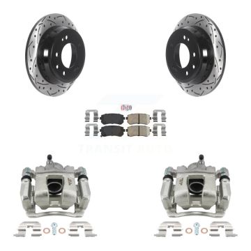 Rear Brake Caliper Drill Slot Rotors Ceramic Pad Kit For 2016 Kia Sportage From 12 10 15 KCD-101574N