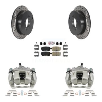 Rear Brake Caliper Drill Slot Rotors Ceramic Pad Kit For 2016 Kia Sportage From 12 10 15 KCD-101575N
