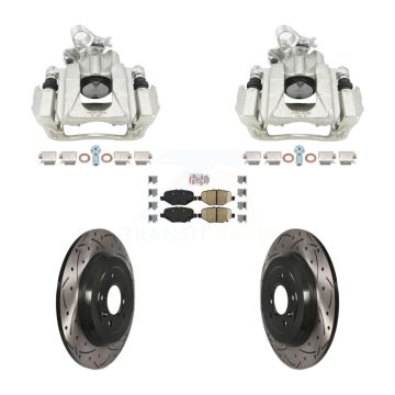Rear Brake Caliper Drill Slot Rotors Ceramic Pad Kit For Ford Explorer Limited/Sport/XLT KCD-101797N