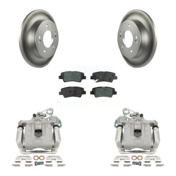 Rear Brake Caliper Coat Rotor & Semi-Metallic Pad Kit For 2017-2020 Hyundai Elantra 2.0L KCG-100002S