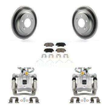 Rear Disc Brake Caliper Coated Rotors And Ceramic Pads Kit For 2018-2019 Kia Niro VIN C KCG-100003C