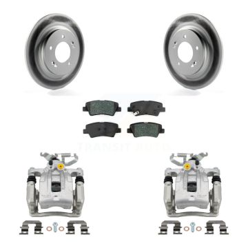 Rear Disc Brake Caliper Coat Rotors & Semi-Metallic Pad Kit For 2018-2019 Kia Niro VIN C KCG-100003S