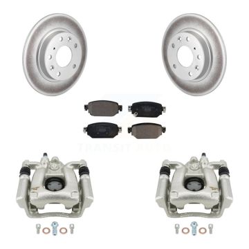 Rear Disc Brake Caliper Coated Rotors And Ceramic Pads Kit For Mazda 3 Sport KCG-100003T