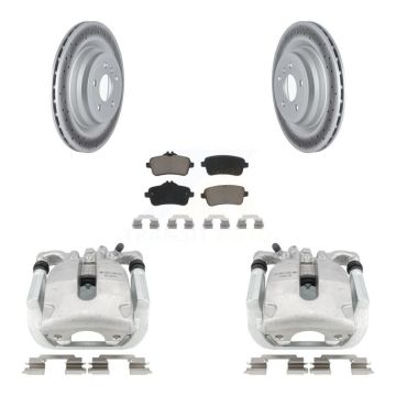 Rear Brake Caliper Coat Rotor Ceramic Pad Kit For Mercedes-Benz ML350 With Sport Package KCG-100004C