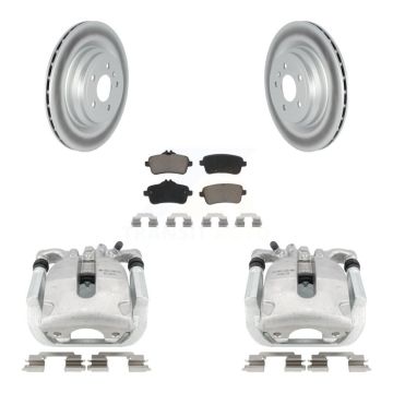 Rear Brake Caliper Coat Rotor Ceramic Pad Kit For Mercedes-Benz ML350 With Sport Package KCG-100005C