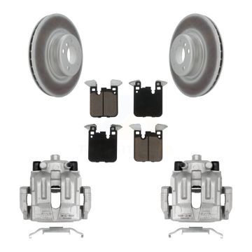 Rear Disc Brake Caliper Coated Rotors And Ceramic Pads Kit For BMW 328i KCG-100006C