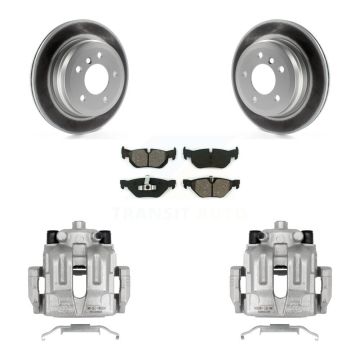 Rear Brake Caliper Coat Rotor & Semi-Metallic Pad Kit For BMW 328i xDrive X1 328xi 325xi KCG-100007S