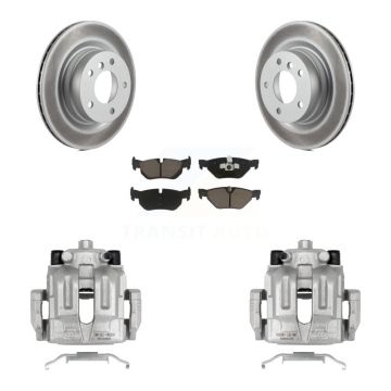 Rear Disc Brake Caliper Coated Rotors And Ceramic Pads Kit For BMW 323i 328i 325i KCG-100008C