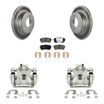 Rear Disc Brake Caliper Coated Rotors And Ceramic Pads Kit For Hyundai Sonata Kia Optima KCG-100008T