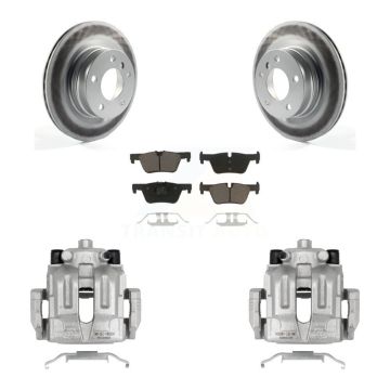 Rear Disc Brake Caliper Coated Rotors And Ceramic Pads Kit For BMW 328i KCG-100009C