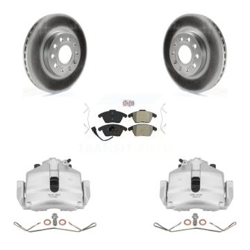 Front Brake Caliper Coat Rotor Semi-Metallic Pad Kit For Volkswagen Jetta Golf Beetle A3 KCG-100009N