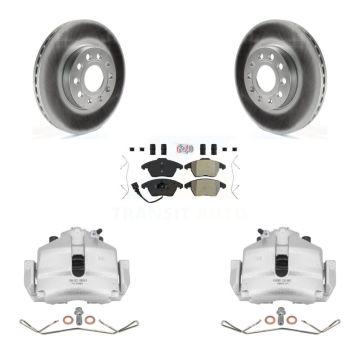 Front Brake Caliper Coat Rotor Semi-Metallic Pad Kit For Volkswagen Jetta Golf Beetle A3 KCG-100010N