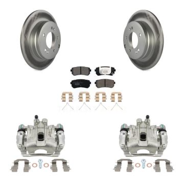 Rear Disc Brake Caliper Coated Rotors And Ceramic Pads Kit For Hyundai Sonata Kia Optima KCG-100010T
