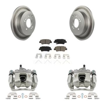 Rear Disc Brake Caliper Coated Rotor And Ceramic Pad Kit For Hyundai Tucson Kia Sportage KCG-100011C