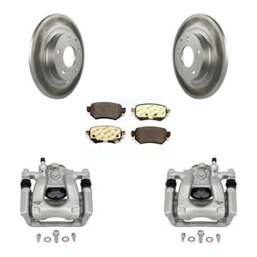 Rear Disc Brake Caliper Coated Rotors And Ceramic Pads Kit For 2016-2021 Mazda 6 KCG-100012T