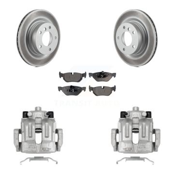 Rear Disc Brake Caliper Coated Rotors And Ceramic Pads Kit For BMW 323i 328i 325i KCG-100023T