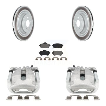 Rear Brake Caliper Coat Rotor Semi-Metallic Pad Kit For Mercedes-Benz GLS550 GL550 GL450 KCG-100024S