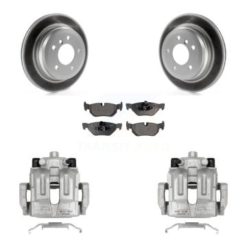 Rear Disc Brake Caliper Coat Rotors & Ceramic Pad Kit For BMW 328i xDrive X1 328xi 325xi KCG-100024T
