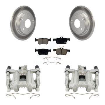 Rear Disc Brake Caliper Coated Rotors And Ceramic Pads Kit For Honda Civic Insight KCG-100025C
