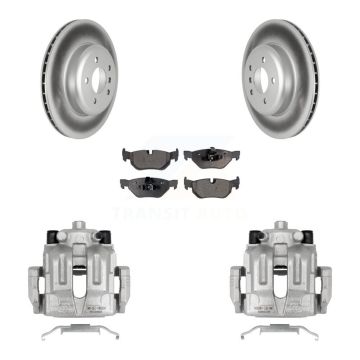 Rear Brake Caliper Coat Rotor & Ceramic Pad Kit For 2013 BMW 328i xDrive Coupe with 3.0L KCG-100025T